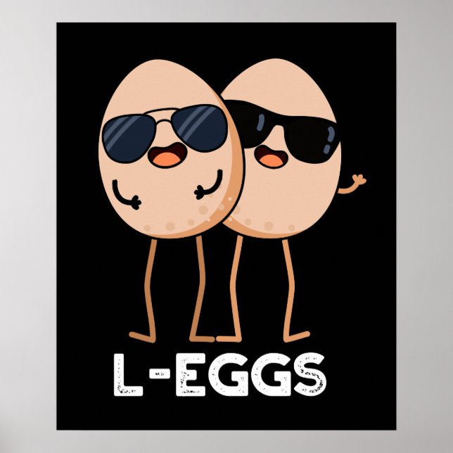 Poster L'oeuf Funny Egg Pun Dark BG (Devant)