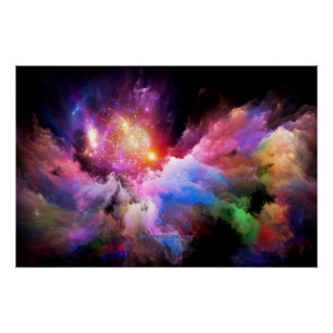 Poster l'œuvre d'art en nuage de SlipperyJoe abstraite vi
