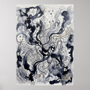 Poster L'oeuvre d'art murale Danse de l'Esprit à l'Encre