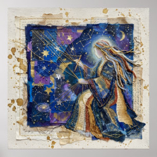 Poster L'œuvre d'art murale Le Gardien au Clair de Lune d