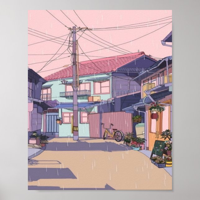 Poster Lofi City Alley (Devant)
