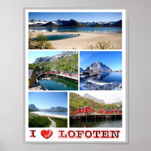Poster Lofoten - I Lofoten - Norvège -
