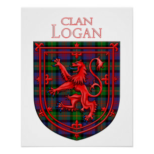 Poster Logan Tartan Scottish Plaid Lion Rampant