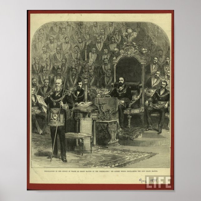 Poster Loge maçonnique 1875 (Devant)