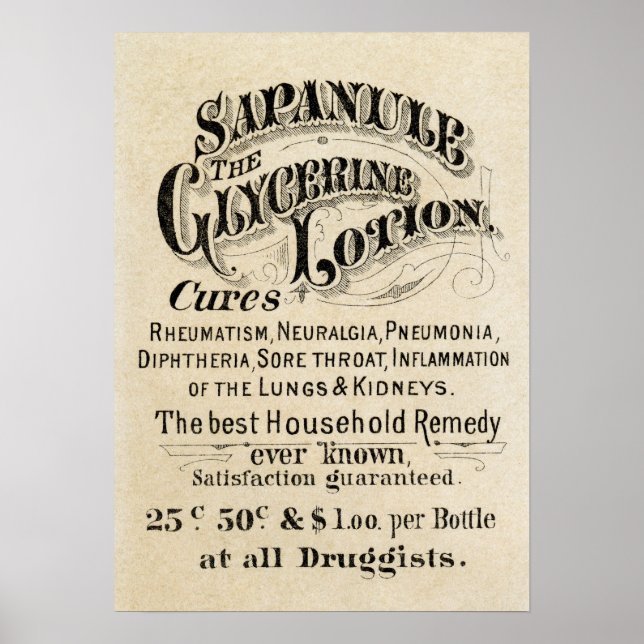 POSTER LOGEMENT DE SAPANULE GLYCERIN (Devant)