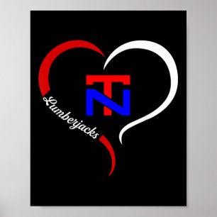Poster Logo à mi-coeur du nord de Tonawanda Lumberjacks