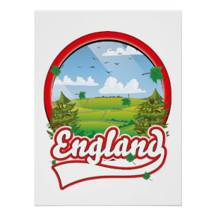 Poster Logo Angleterre Travel