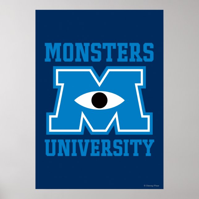 Poster Logo bleu de Monsters University (Devant)