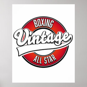Poster Logo Boxe Vintage All star
