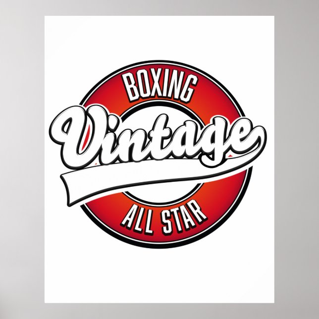 Poster Logo Boxe Vintage All star (Devant)