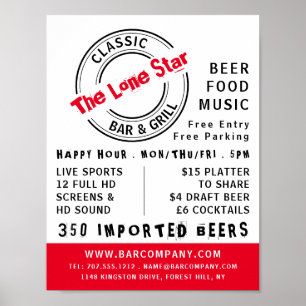 Poster Logo Classic Bar & Grill, Pub / Brasserie Publicit