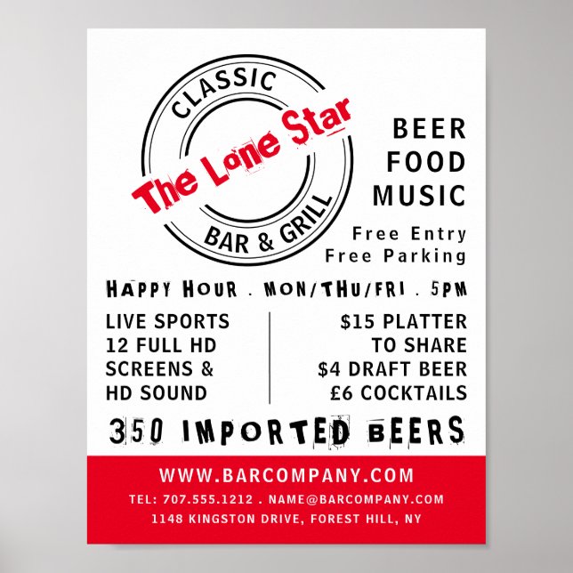 Poster Logo Classic Bar & Grill, Pub / Brasserie Publicit (Devant)