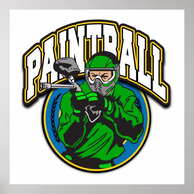 Poster Logo de bal de peinture (Devant)