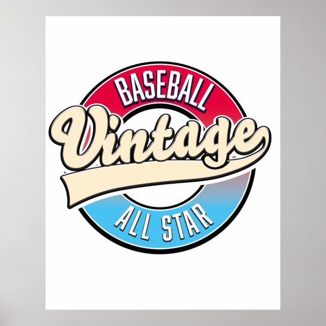 Poster logo de baseball All Star (Devant)