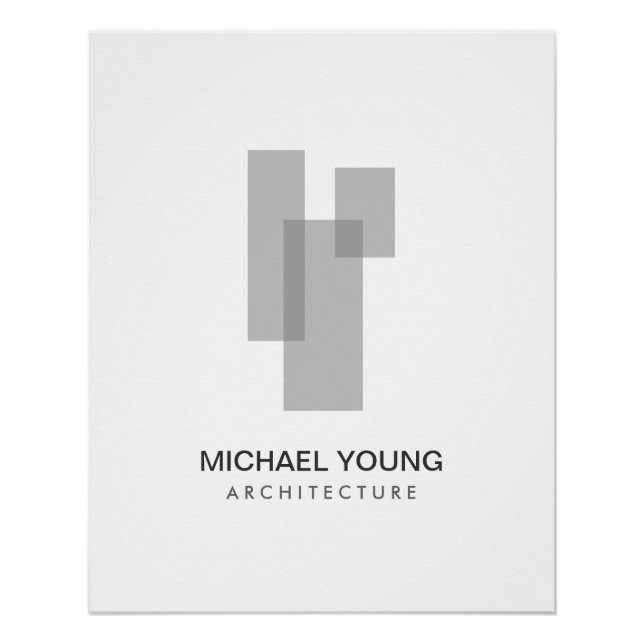 Poster Logo de blocs architecturaux modernes Téléchargeme (Devant)