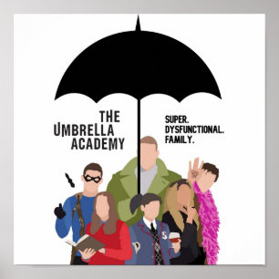 Poster Logo de citation Silhouette de Umbrella Academy No