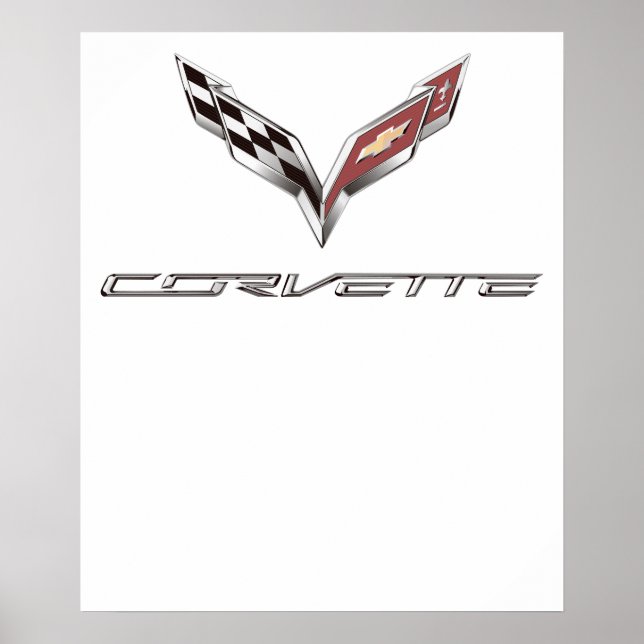 Poster logo de corvette (Devant)