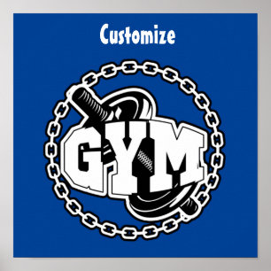 Poster Logo de Gym Barbell Thunder_Cove