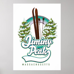 Poster logo de jiminy peak massachusetts ski