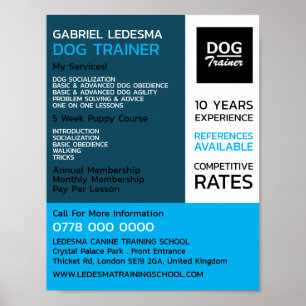 Poster Logo de l'entreprise, Entraîneur de chien publicit