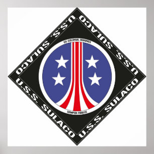 Poster Logo de l'équipage du USS Sulaco Colonial Marines