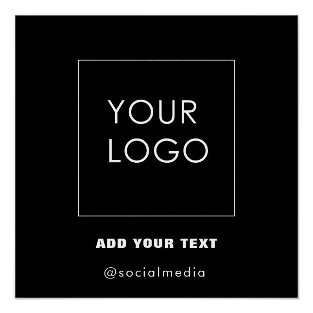 Poster Logo de l'événement d'entreprise Black (Devant)