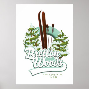 Poster Logo de ski du New Hampshire de Bretton Woods