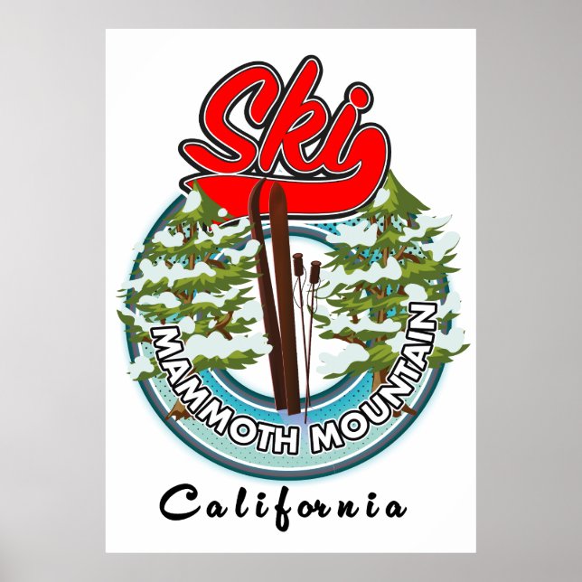 Poster Logo de ski Mammoth Mountain California (Devant)