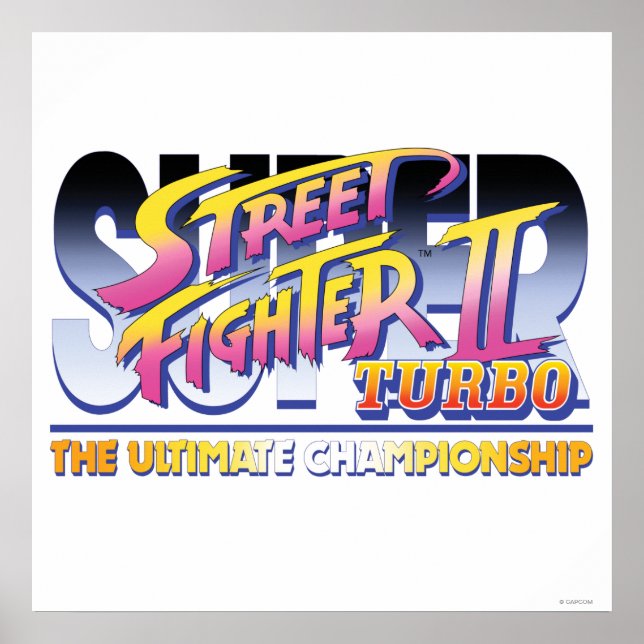 Poster Logo de Street Fighter II Turbo UC (Devant)