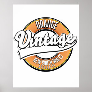 Poster Logo de style vintage Broken Hill australia. Poste