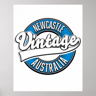 Poster Logo de style vintage Newcastle australia