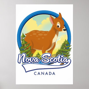 Poster logo de voyage de Nouvelle-Écosse Canada