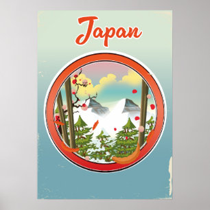 Poster logo de voyage du Japon