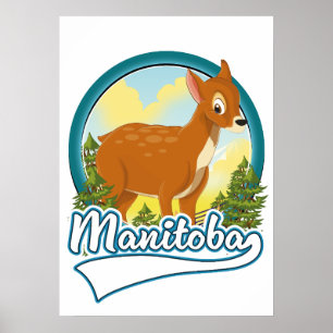 Poster Logo de voyage du Manitoba Canada