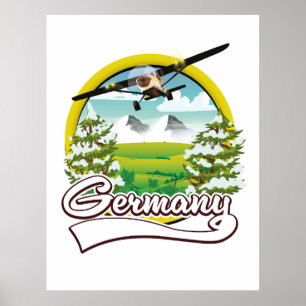 Poster logo de voyage en Allemagne