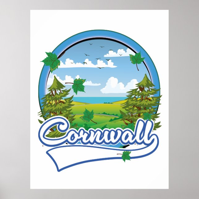 Poster logo de voyage en Cornouailles (Devant)