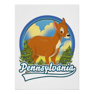 Poster logo de voyage en Pennsylvanie