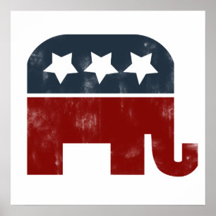Poster Logo d'éléphant GOP