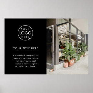 Poster Logo d'entreprise   Photo publicitaire noire moder