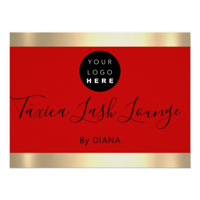 Poster Logo d'extension Maquillage Studio Eyelashes Red G (Devant)