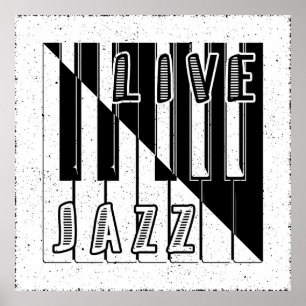 Poster Logo d'illusion de jazz en direct