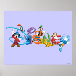 Poster Logo Disney Mickey et ses amis