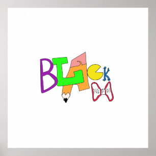 Poster Logo d'origine Black Nerds
