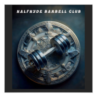 Poster Logo du mur du Barbell Club de Halfdéhyde