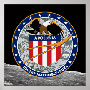 Poster Logo du patch de mission NASA Apollo 16