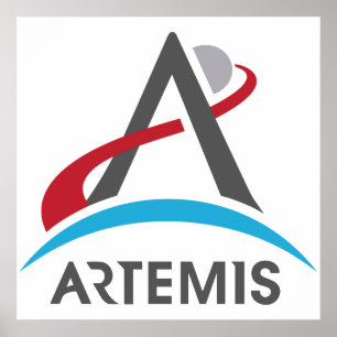 Poster Logo du programme Artémis de la NASA Mars 2024 Ast