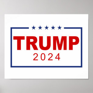 Poster Logo du rectangle classique Trump 2024