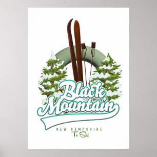 Poster Logo du ski du New Hampshire de Black Mountain.