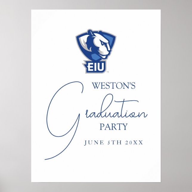 Poster Logo Eastern Illinois University Panthers (Devant)
