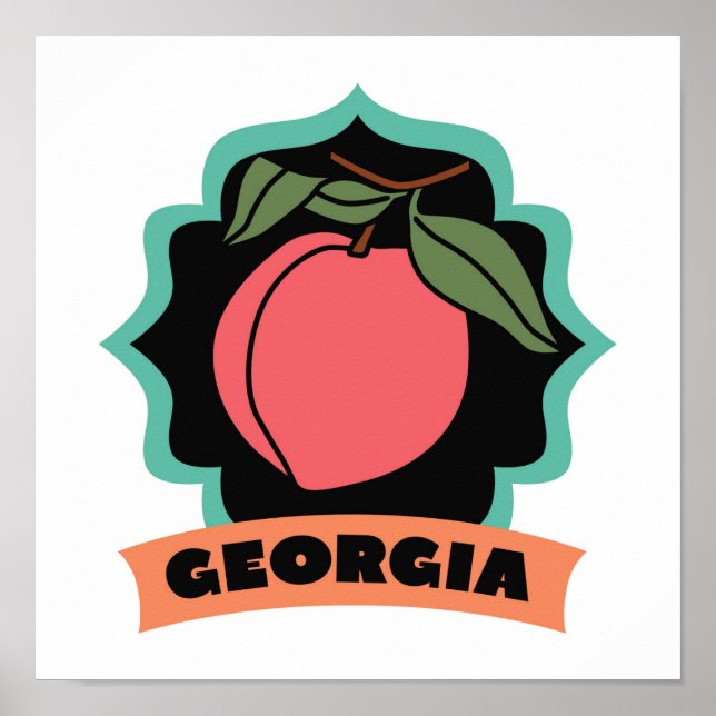 Poster Logo Georgia Peach (Devant)